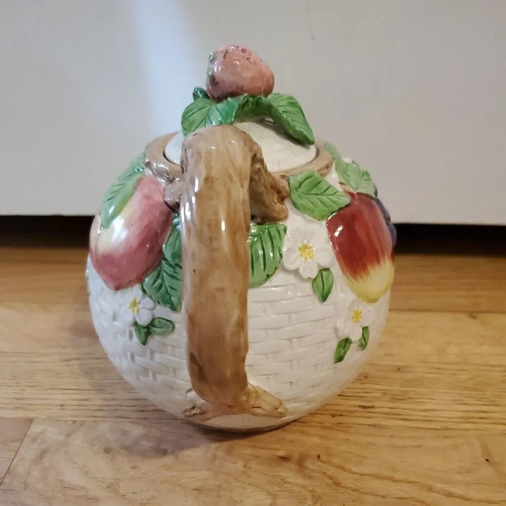Fitz & Floyd Fruit Flair Teapot High Tea 1980s Vintage